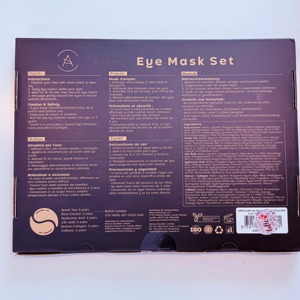 AURAE 30 PAIRS UNDER EYE Masks - Picture 4 of 4